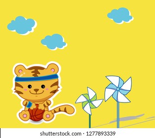 Vector drawing: Character design.
Cute tiger