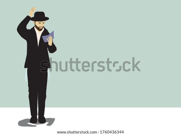 Vector Drawing Chassid Religious Orthodox Jew Stock Vector (Royalty ...