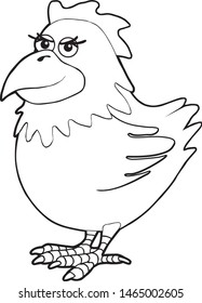 Vector Drawing of a Chicken
