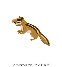 Vector dibujo ardilla, animal de dibujos animados aislado en el fondo blanco, ilustración dibujada a mano