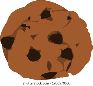 Vector Drawing of a chocochip cookie