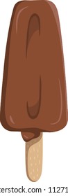 Vector drawing of a chocolate ice cream