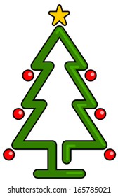 Vector drawing of a christmas tree