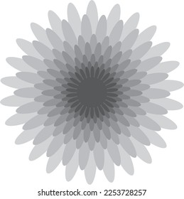círculo de dibujo vectorial aura negro y blanco emonocromo estilo