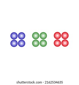 Vector drawing circle. Pattern circles color blue green red