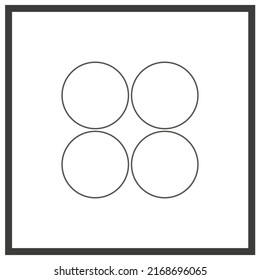 Vector drawing circle. Pattern circles color black