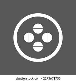 Vector drawing circles, in circle color white flat style