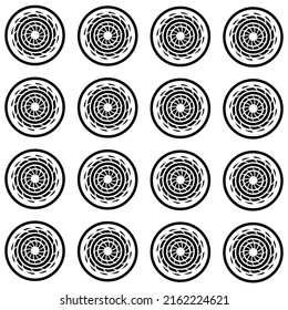 Vector drawing circular circle. Vector whirlwind color black flat style