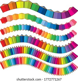 símbolo de diseño de lápiz de color de dibujo vectorial 