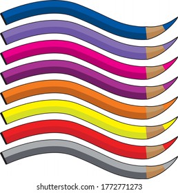 símbolo de diseño de lápiz de color de dibujo vectorial 