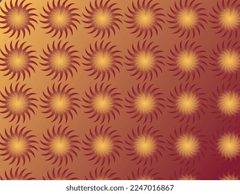Vektorgrafik von bunten Blumen auf Farbverlauf-Hintergrund Beautisiert für grafische Gestaltung. abstraktes nahtloses geometrisches Muster. für Tapeten. Ausfüllen der Designseite. Farbige Vektorgrafik.  