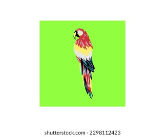VEKTORZEICHNUNG EINES FARBSCHÖNEN PARROTES