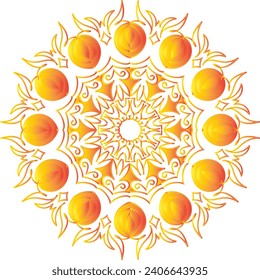 Vector drawing for coloring book. Geometric floral pattern. Contour drawing on a white background. Mandala.