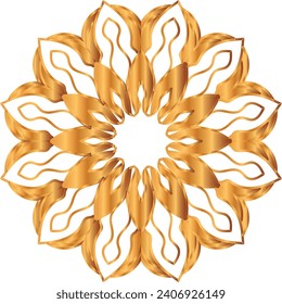 Vector drawing for coloring book. Geometric floral pattern. Contour drawing on a white background. Mandala.