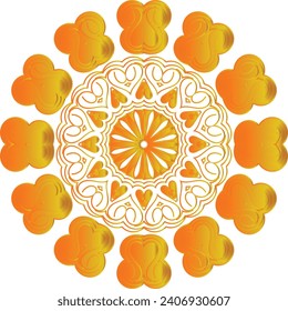 Dibujo de vectores para libro de coloreado. Patrón floral geométrico. Dibujo de contorno sobre un fondo blanco. Mandala.