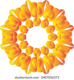 Vector drawing for coloring book. Geometric floral pattern. Contour drawing on a white background. Mandala.