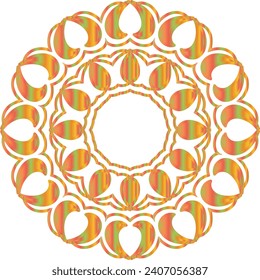 Vector drawing for coloring book. Geometric floral pattern. Contour drawing on a white background. Mandala.