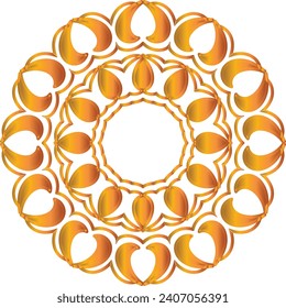 Vector drawing for coloring book. Geometric floral pattern. Contour drawing on a white background. Mandala.