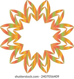 Vektorgrafik zum Färben des Buches. Geometrisches Blumenmuster. Studioaufnahme auf weißem Hintergrund. Mandala.
