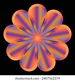 Dibujo de vectores para libro de coloreado. Patrón floral geométrico. Dibujo de contorno sobre un fondo blanco. Mandala.
