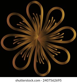 Vector drawing for coloring book. Geometric floral pattern. Contour drawing on a white background. Mandala.