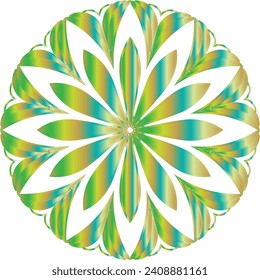 Vector drawing for coloring book. Geometric floral pattern. Contour drawing on a white background. Mandala.