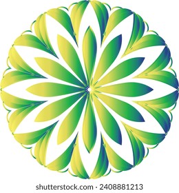 Vector drawing for coloring book. Geometric floral pattern. Contour drawing on a white background. Mandala.