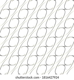 vector drawing consisting of thin linear elements. patterns, lattices, straight and rounded intersecting lines.