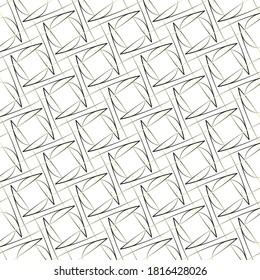 vector drawing consisting of thin linear elements. patterns, lattices, straight and rounded intersecting lines.