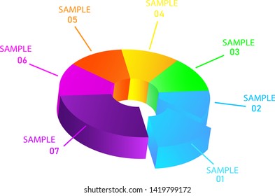 Vector drawing. Creative concept for infographic. May be used for workflow layout, business data visualization, template for presentation, diagram, business step options, banner, web de