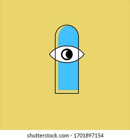 vector drawing of a creature with an eye. When downloading, all consumables can be changed. Great for comics and cartoons.