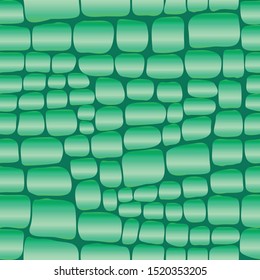 Vector drawing of crocodile skin. Crocodile seamless pattern.