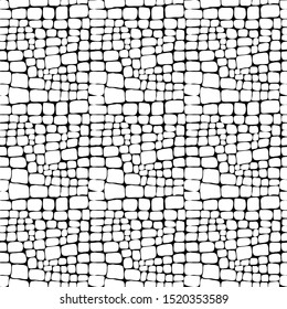 Vector drawing of crocodile skin. Crocodile seamless pattern.