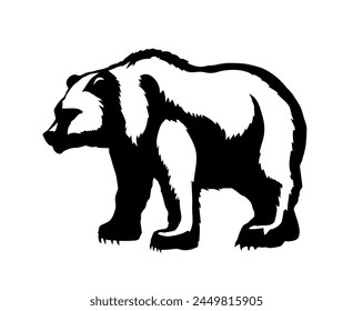 Vector drawing. Cute big bear