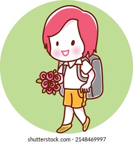 Vector drawing cute cartoon face