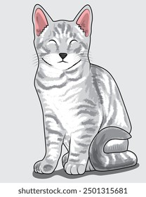 Vektorgrafik einer niedlichen Katzengrafik