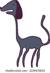 vector Drawing cute dog isolate 