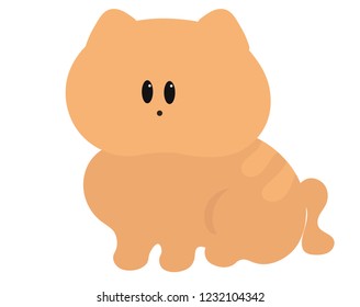 Vector drawing of a cute kitten