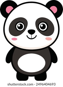 Vector Drawing of cute panda