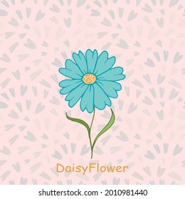 Flor de margarita, elemento floral, ilustración botánica dibujada a mano. Diseño Chamomile para postales, invitaciones, camisetas.