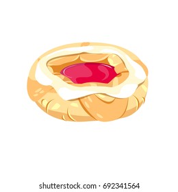 Vector drawing of Danish pastry spandauer