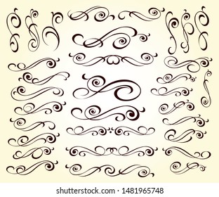 Vector drawing with decorative design elements.