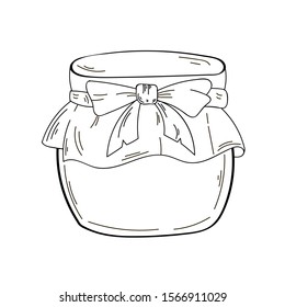 Vector drawing of decorative jar. Isolated drawing on white background. Images can be used for websites, web design, flyers, stairs, wallpapers,prints, print on fabric, shop windows, cafes.