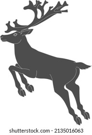 vector dibujar un ciervo aislado en fondo blanco