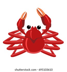 Vector Drawing of Delicious Red Crab 