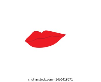 vector drawing design women lips.