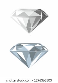 Vector drawing of a diamond for a logo