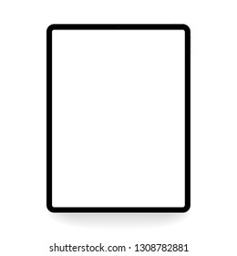 vector drawing digital tablet isolated on white