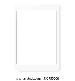vector drawing digital tablet white blank screen