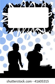 Vector drawing disc jockeys for musical equipment